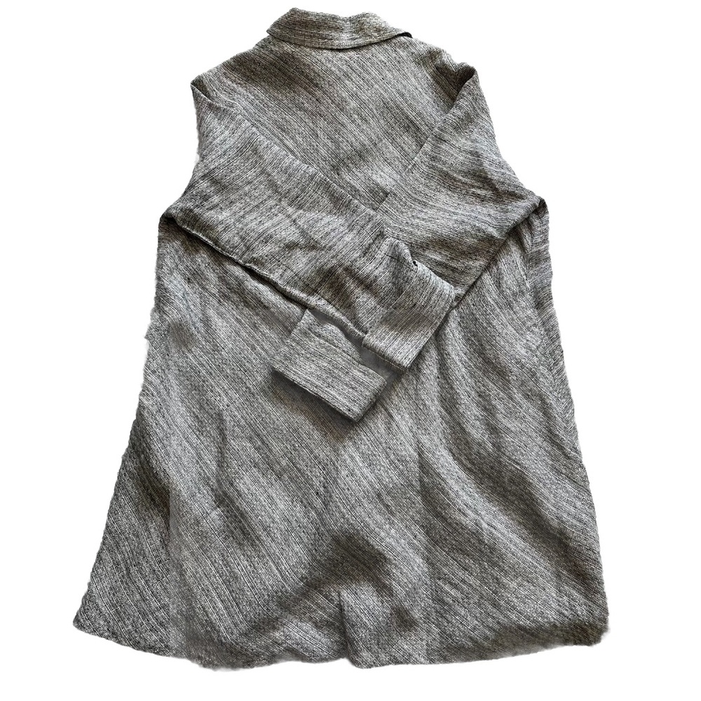 FLAX 100% LINEN BUTTON DOWN LONG LINE JACKET SIZE SMALL LAGENLOOK SOPHISTICATED - Picture 2 of 7